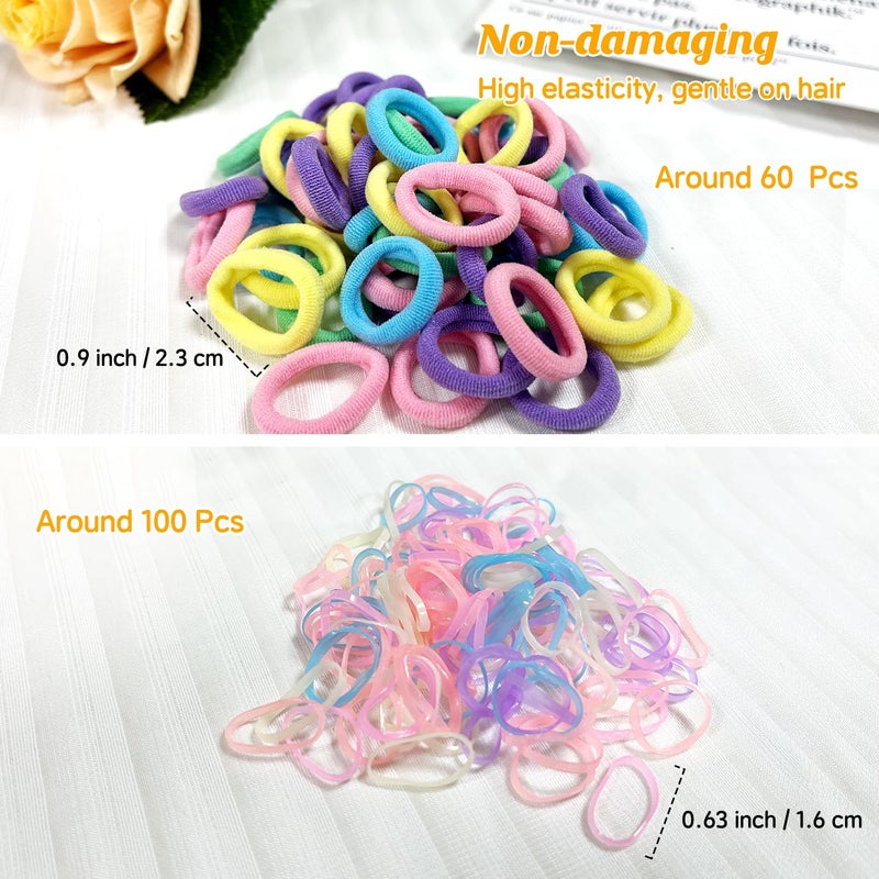 Cherocito 400 Pcs Baby Girls Hair Accessories Set,Baby Girls Hair Ties,Flower Bows Rubber Bands,Hair-friendly Hair Clip,Soft Elastic Hair Bands,Claw Clip(Yellow) - Image 5